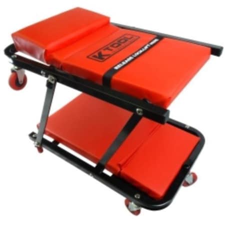 K Tool International Car Creeper Seat, Red With Black Imprint